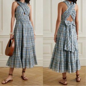 Ulla Johnson Noelle Dress - Cornflower Plaid NWT